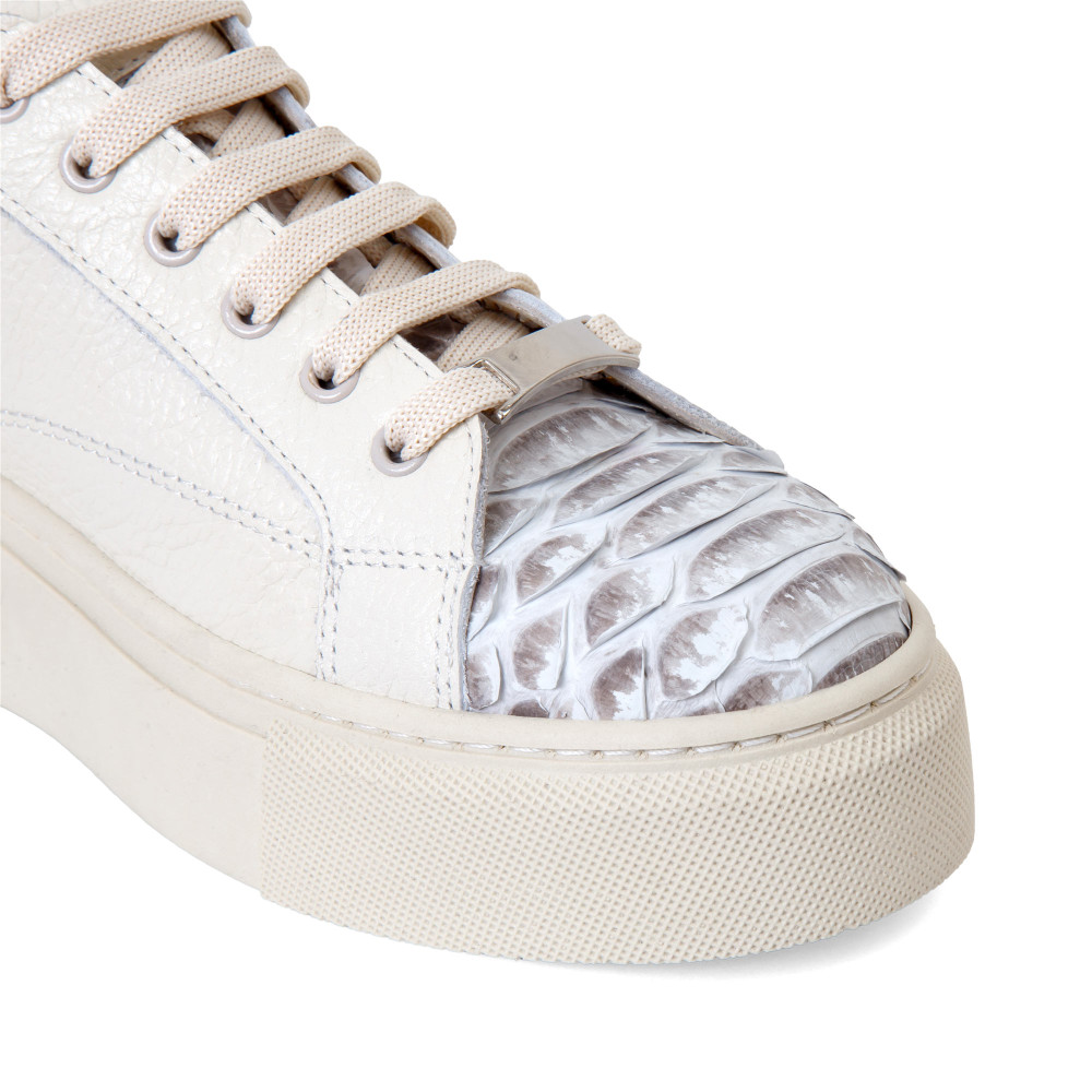 Pantofi sport PIXIE - piele naturală crem