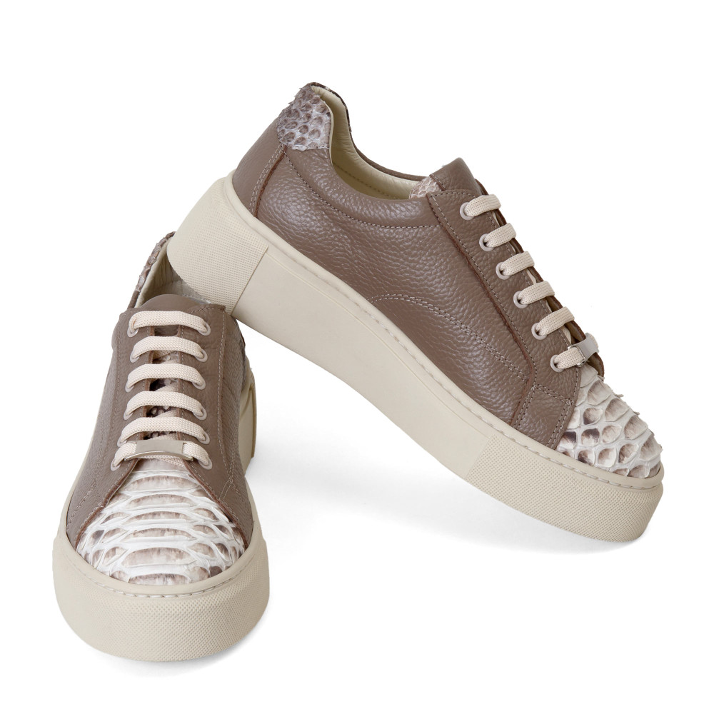 Pantofi sport PIXIE - piele naturală maro