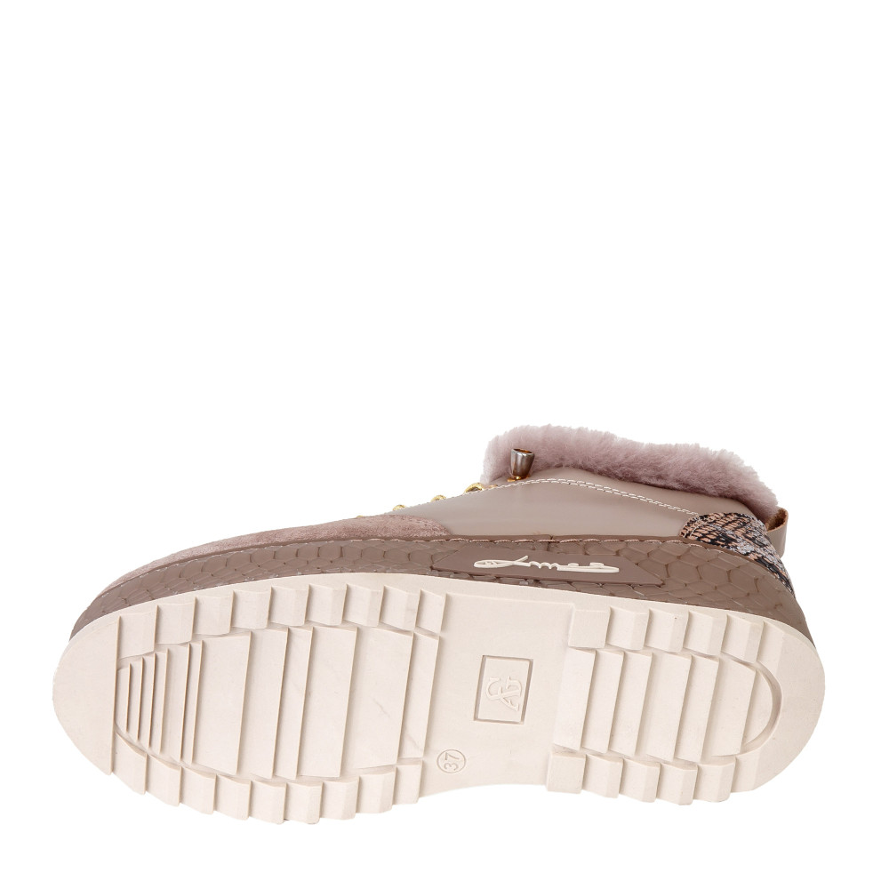 Pantofi sport ZINA - piele naturală bej